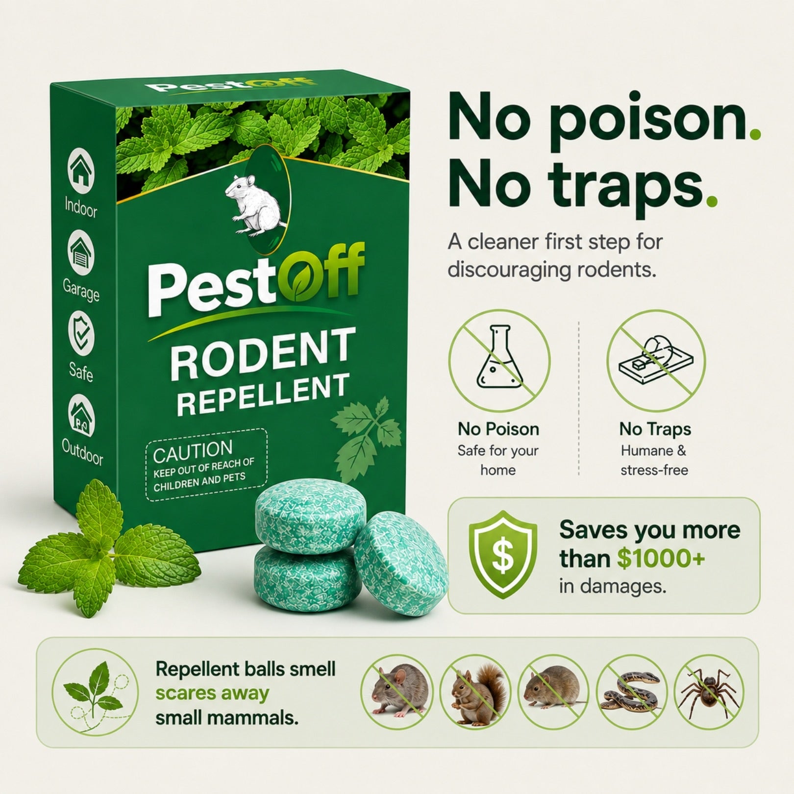 Natural Rodent Repellent Balls